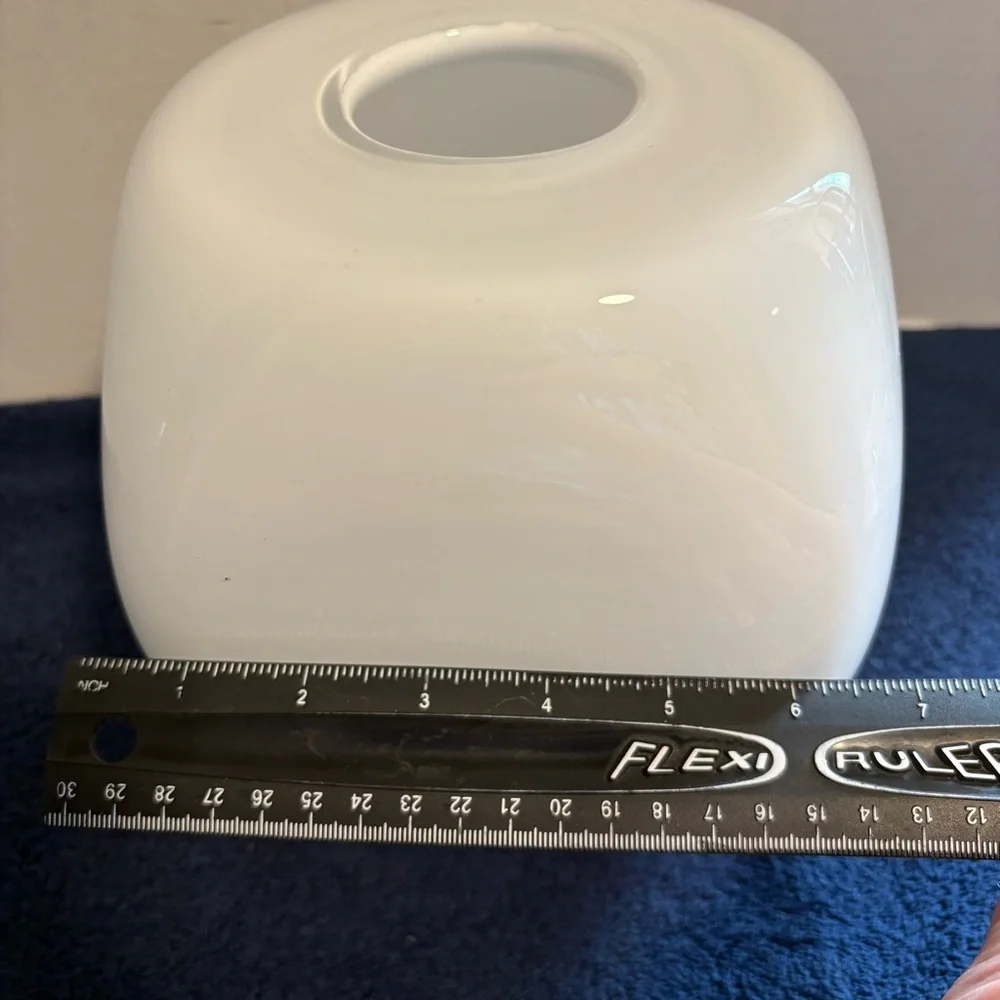 Vintage Scandinavian Style Cube Glass Vase 7” Square Heavy 6 Pounds Decor Studio